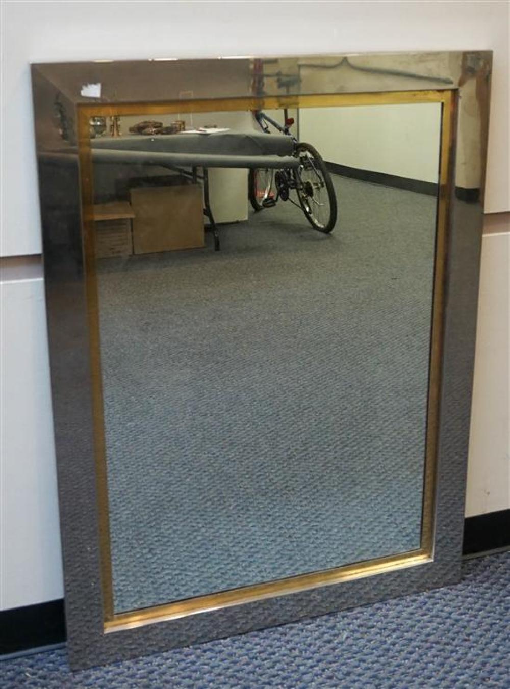BRASS AND MIRRORED FRAME MIRROR 32095f