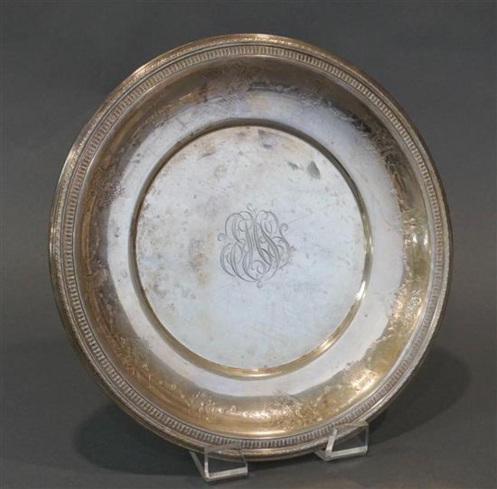 GORHAM STERLING ROUND TRAY RETAILED