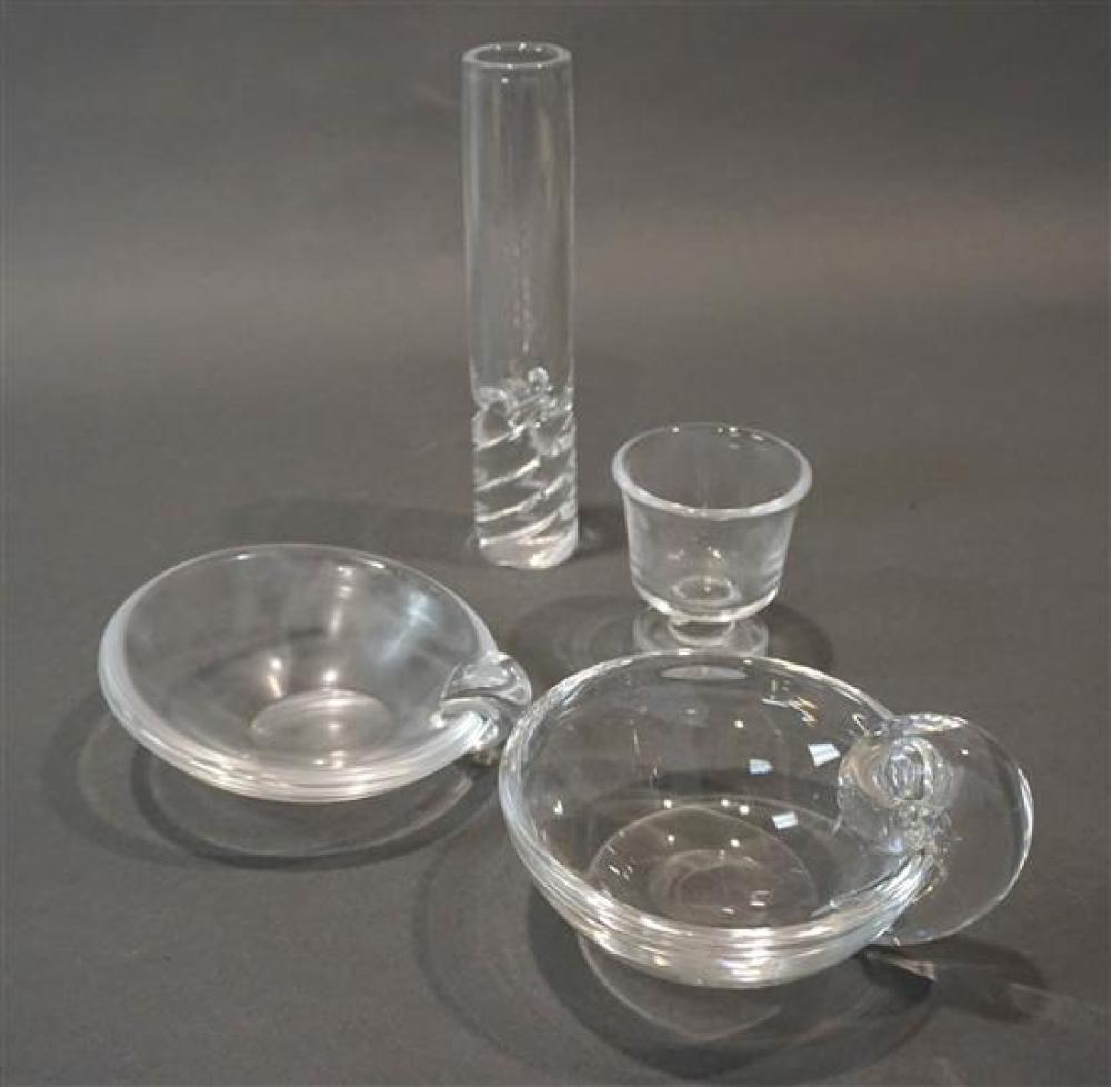 TWO STEUBEN MOLDED GLASS BON BONS  3209db