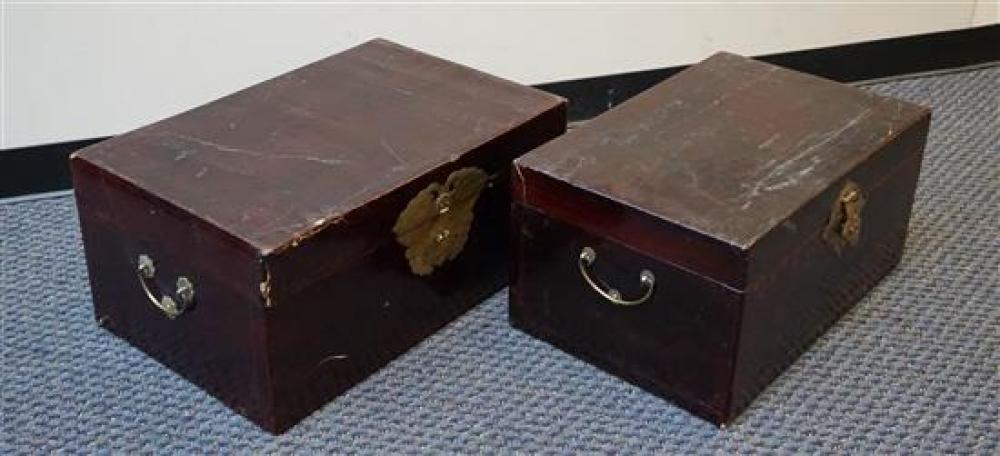 TWO ASIAN LACQUER STORAGE CHESTS  3209fc