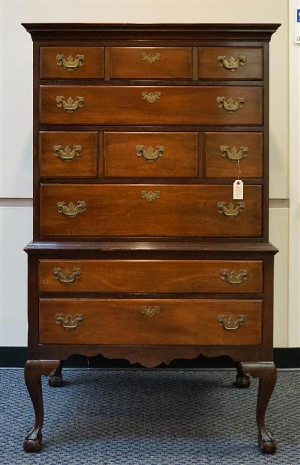 CHIPPENDALE STYLE MAHOGANY HIGHBOY 320a02