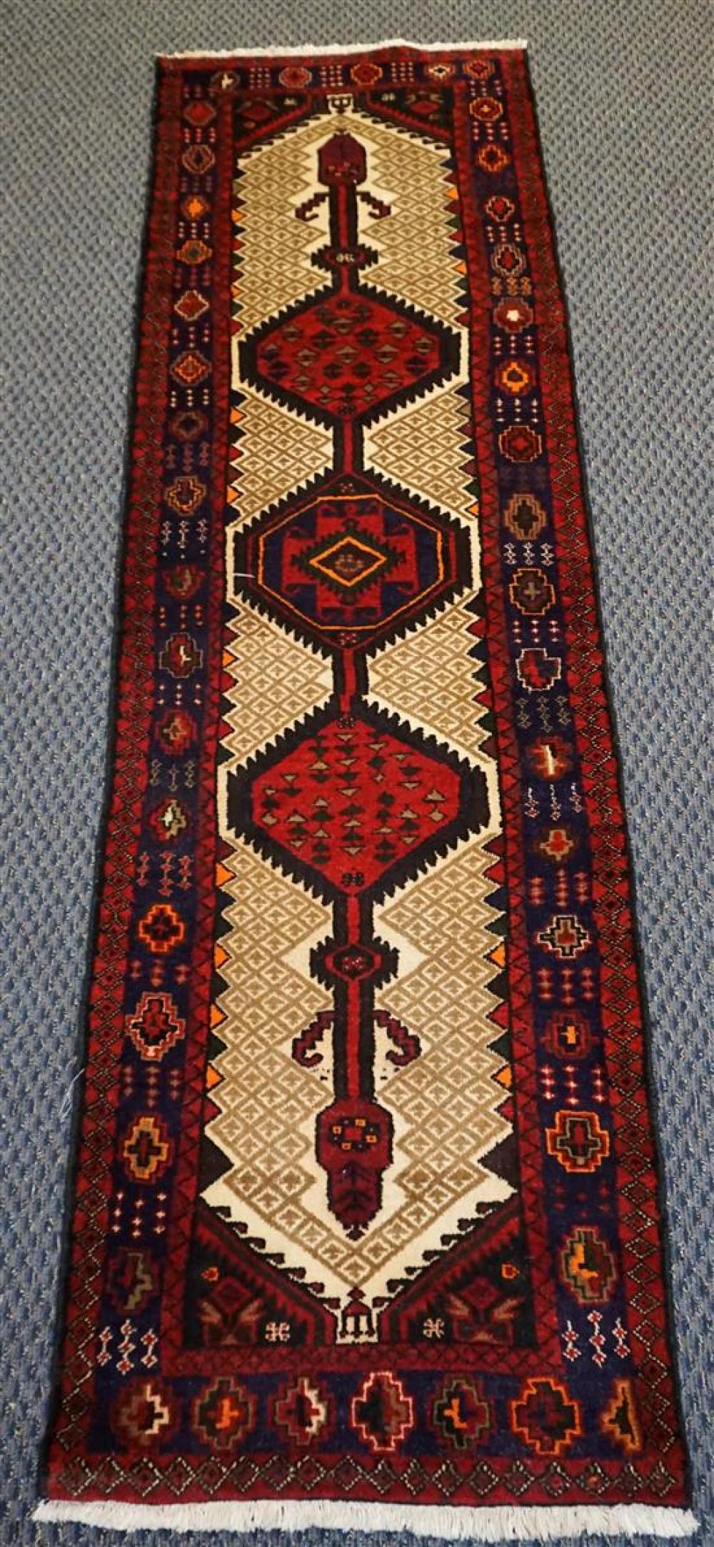 HAMADAN RUG, 9 FT X 2 FT 5 INHamadan