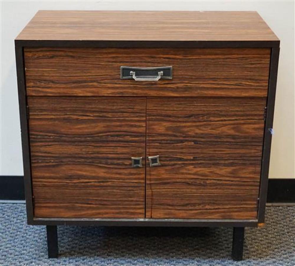 ROSEWOOD FINISH FORMICA SIDE CABINET  320a4a