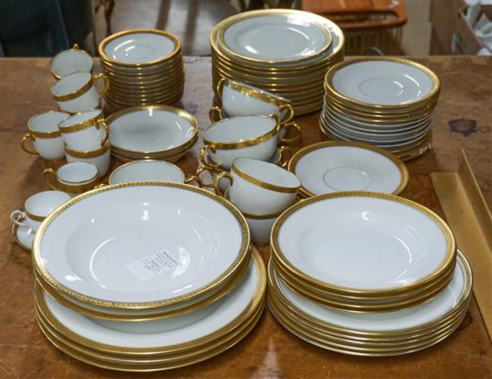 LIMOGES GOLD PORCELAIN 74-PIECE