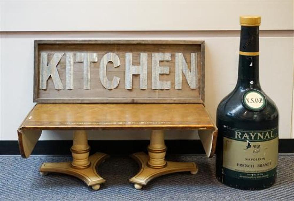 'KITCHEN' SIGN, DECORATED COFFEE