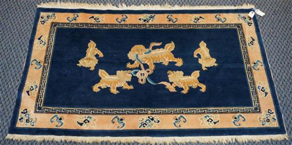 CHINESE BLUE GROUND SCATTER RUG  320aad