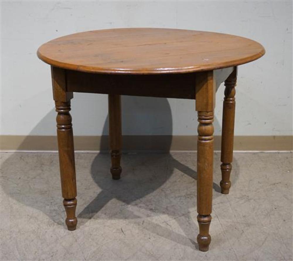 VICTORIAN ROUND PINE TABLE, HEIGHT: