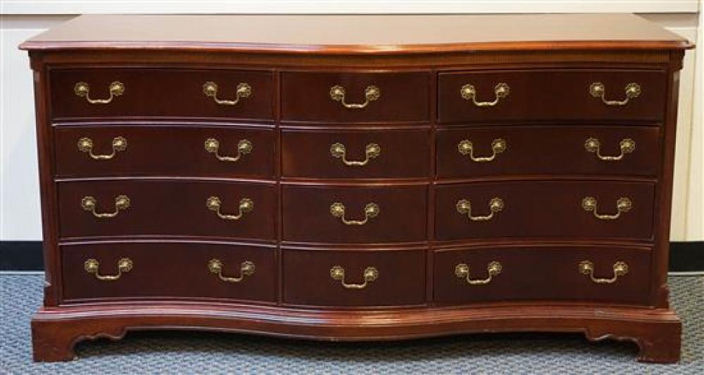 GEORGE III STYLE MAHOGANY TRIPLE DRESSER,