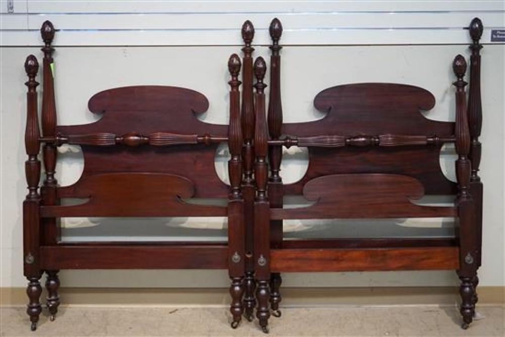 PAIR OF FEDERAL STYLE MAHOGANY SEMI-POSTER