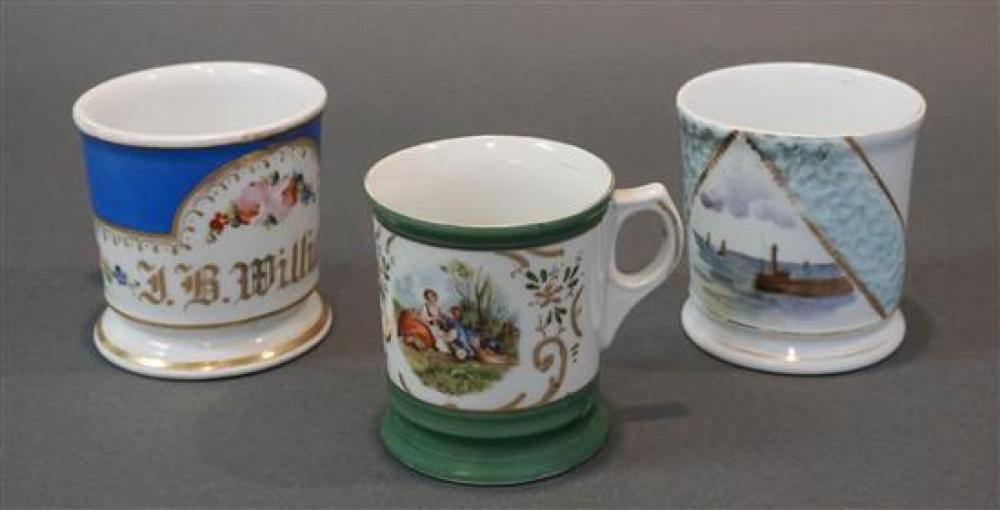 THREE EUROPEAN PORCELAIN PERSONALIZED 320b43