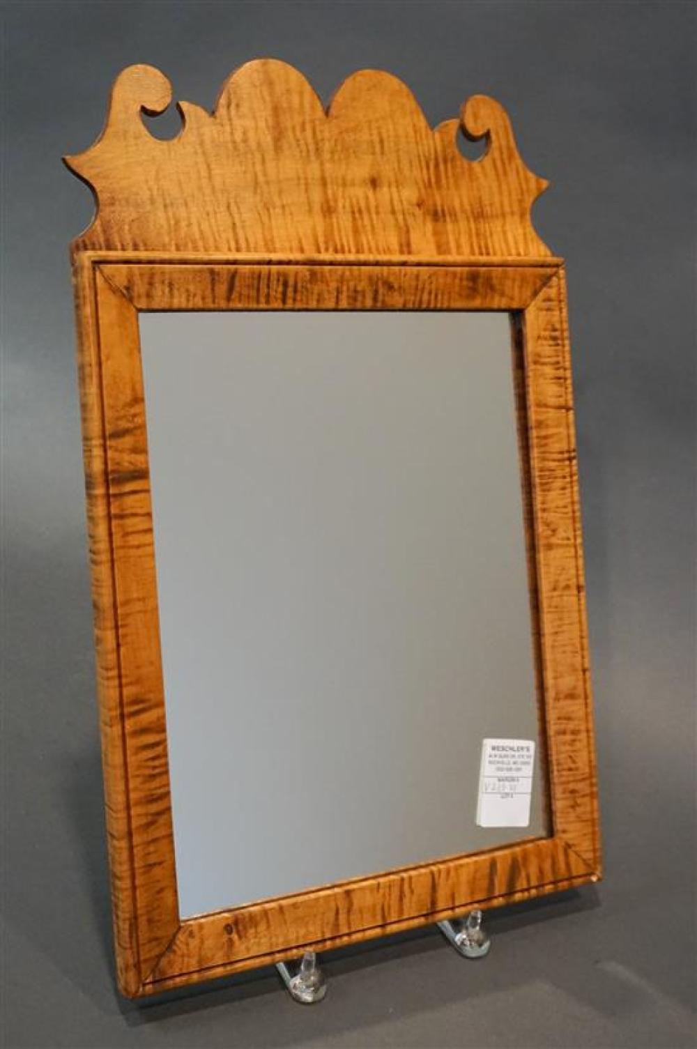 CHIPPENDALE STYLE MAPLE FRAME MIRROR,
