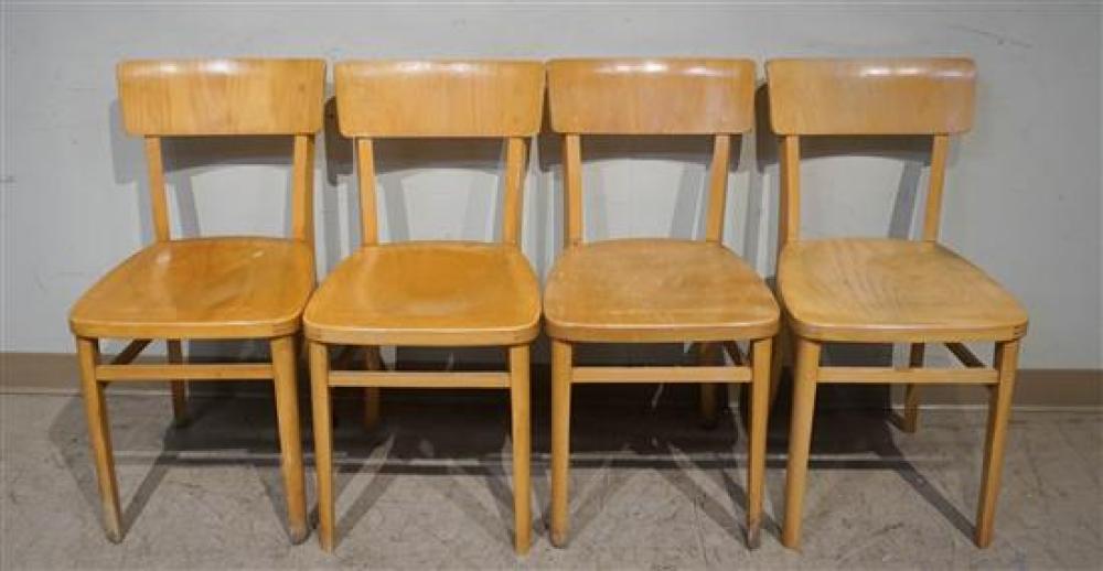 FOUR PINE SIDE CHAIRS AND CHERRY 320b68