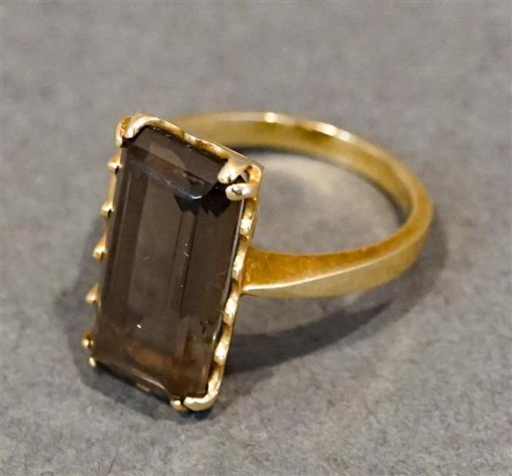 14 KARAT YELLOW GOLD SMOKY QUARTZ 320b95