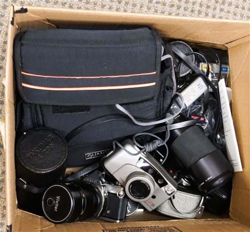 BOX WITH PENTAX OLYMPUS AND OTHER 320bac