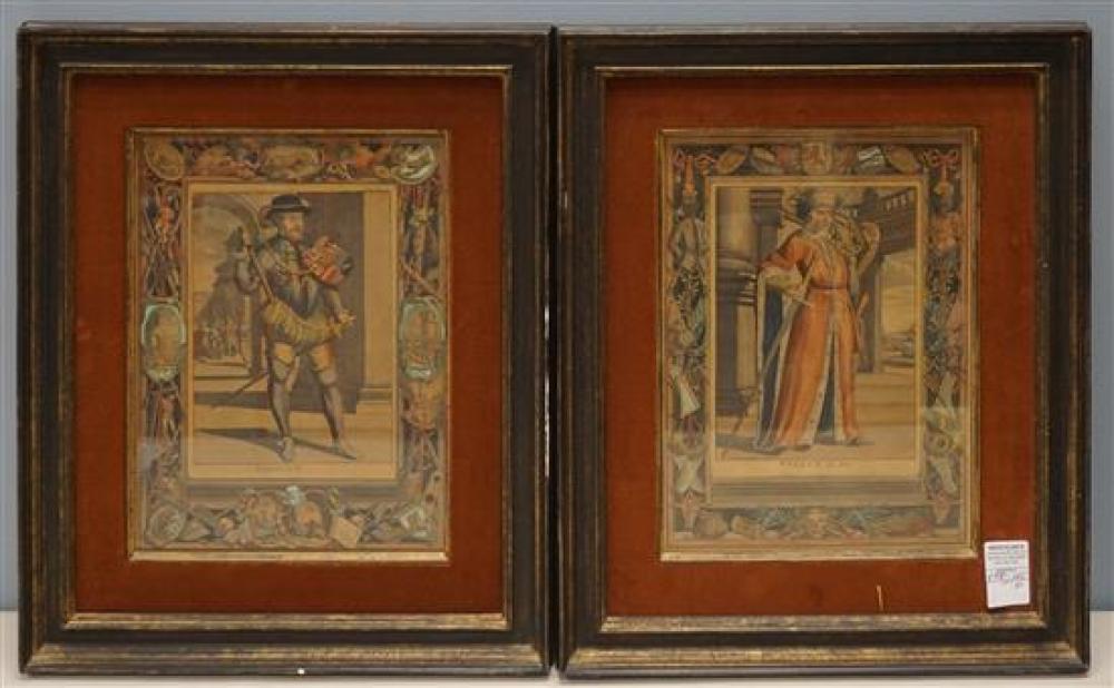 PAIR COLORED ENGRAVINGS OF WILLEM 320c1c