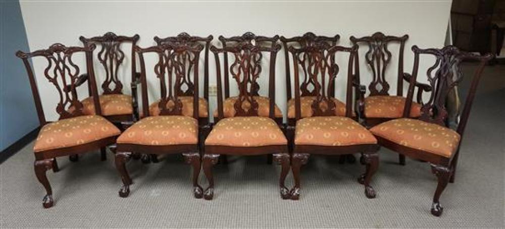 SET OF TEN GEORGE III STYLE MAHOGANY