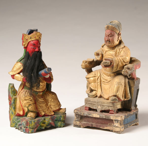 Carved wooden Chinese temple figures  50137