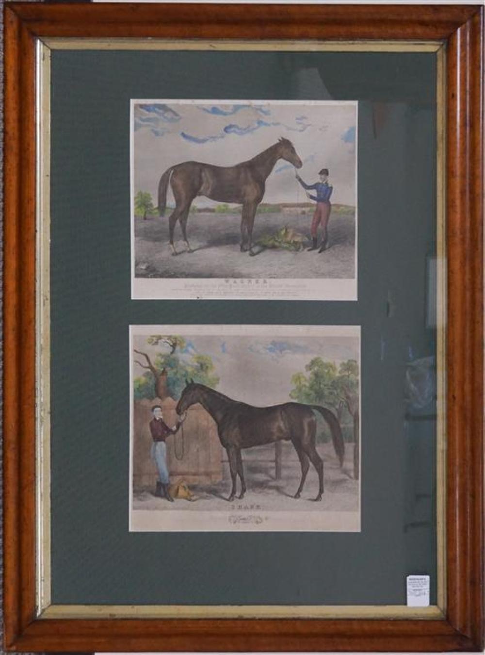 PAIR ENGLISH COLOR ENGRAVINGS OF