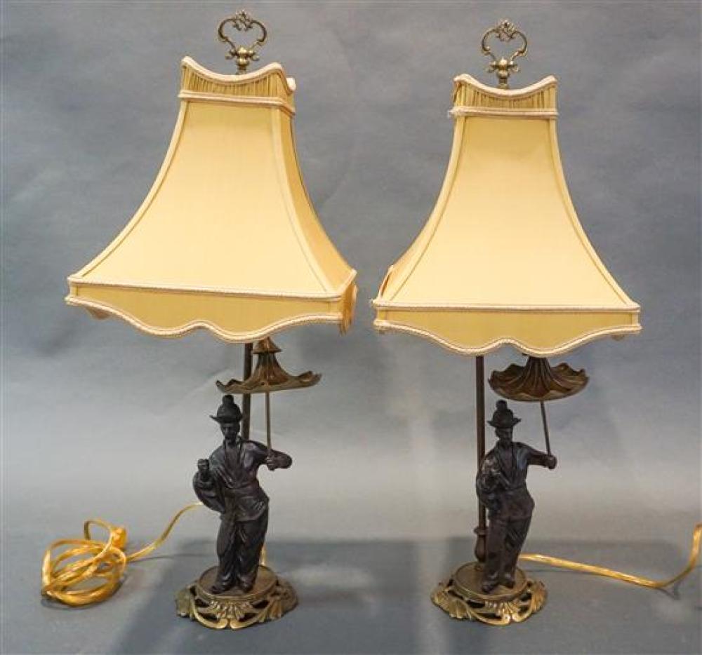 PAIR CHINOISERIE STYLE PATINATED 320c4e