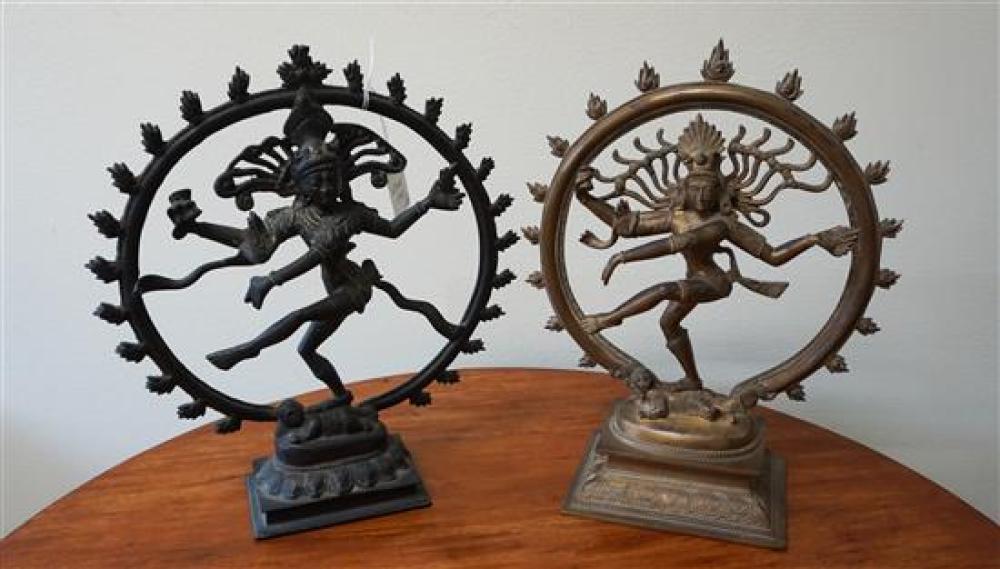 TWO INDIAN BRONZE DANCING SHIVA  320c75