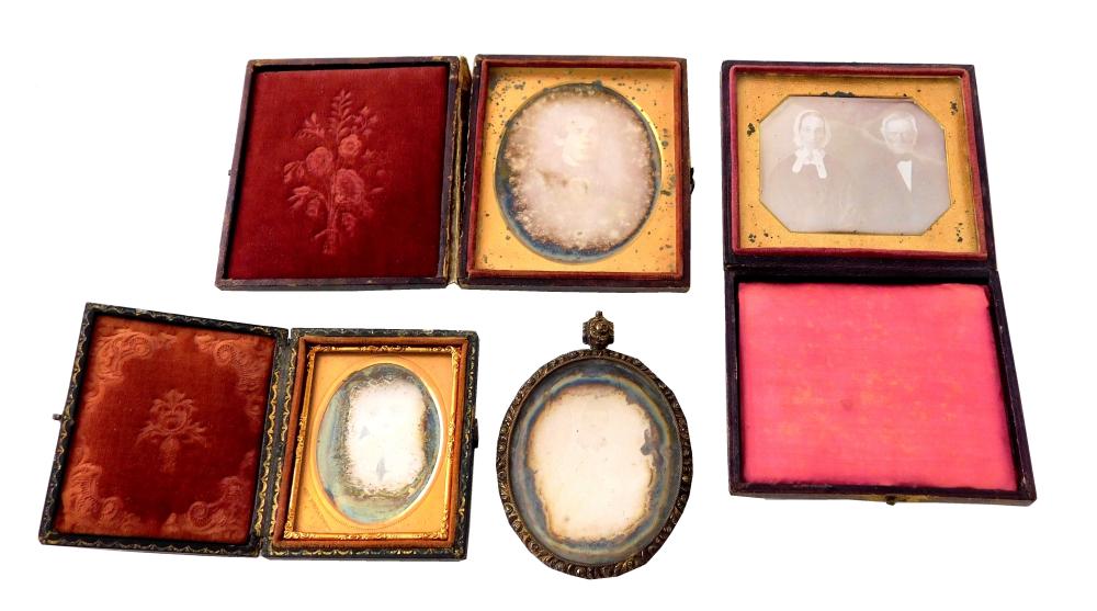 EARLY PHOTOGRAPHY, FOUR CASED DAGUERREOTYPES,