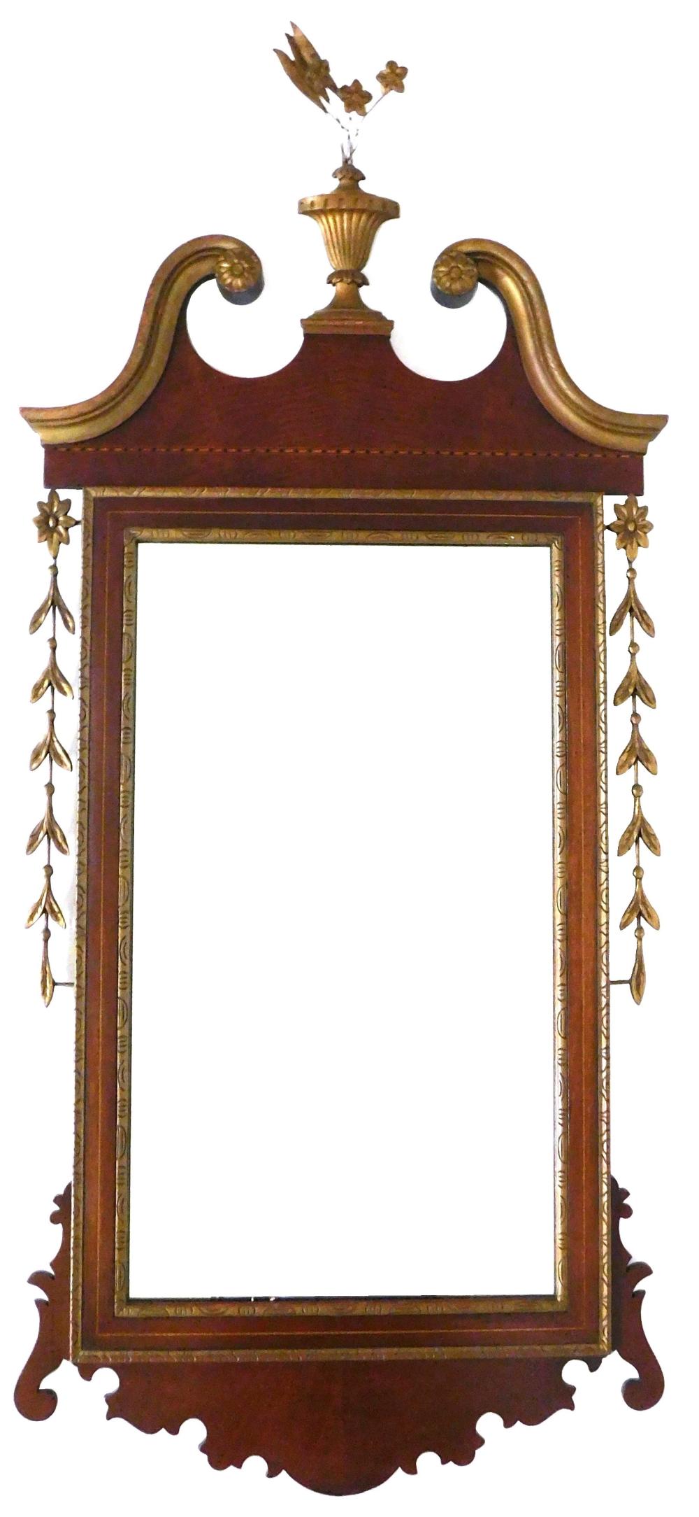 CHIPPENDALE STYLE WALL MIRROR,