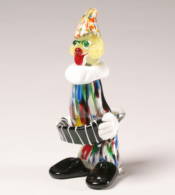 Venetian art glass clown. Paper