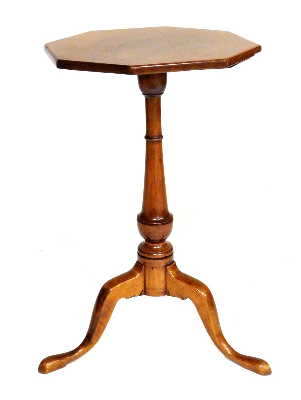 CANDLESTAND, OCTAGONAL TOP, BALUSTER