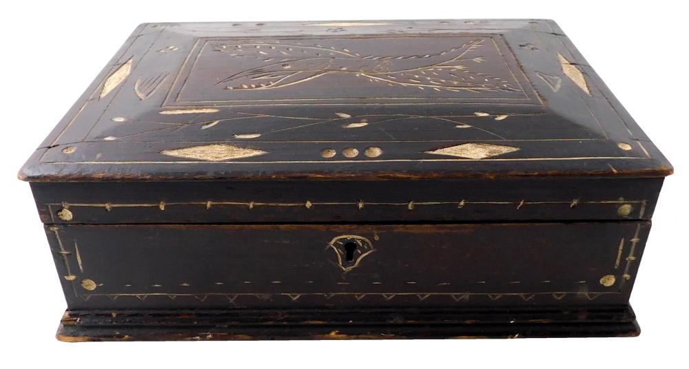 BOX AMERICAN 19TH C DARK STAIN 31e5e5