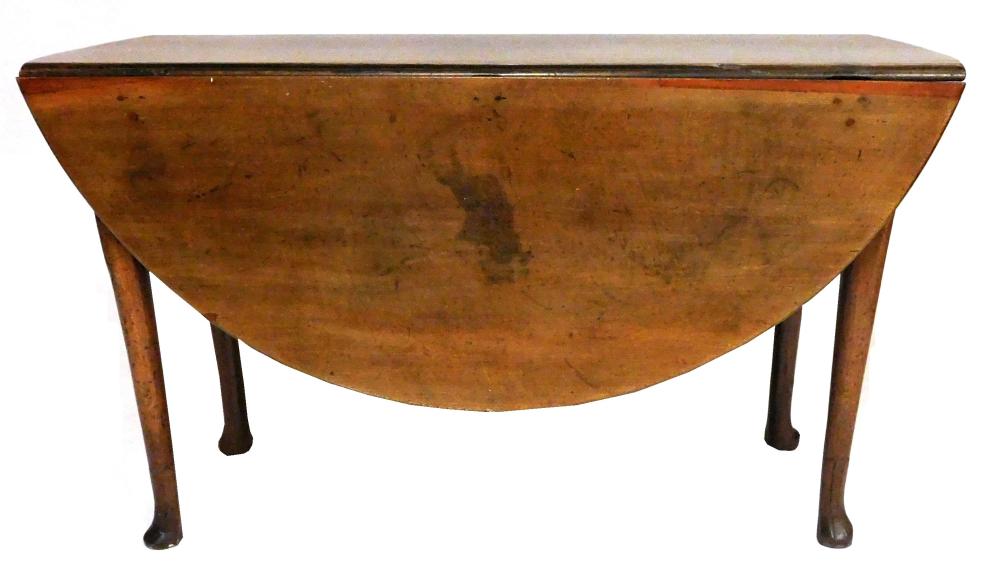 DROPLEAF DINING TABLE, DEMILUNE LEAVES,