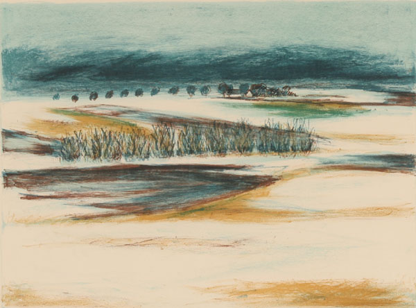 Niels Nielsen (1917-1990); shore landscape;