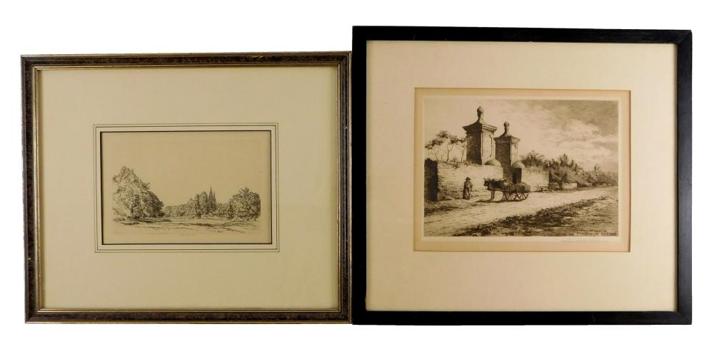 TWO ETCHINGS BOTH FRAMED ONE 31e635