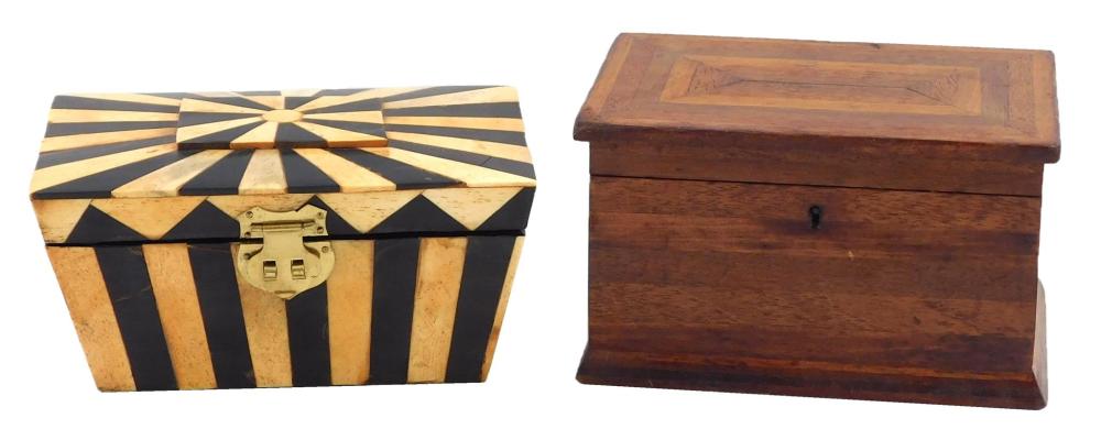 TWO SMALL BOXES, LATE 19TH/ 20TH