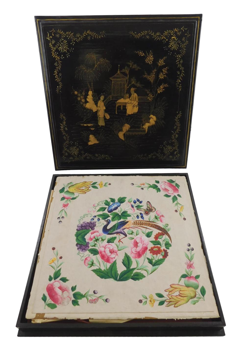 ASIAN: CHINESE EXPORT LACQUER BOX,