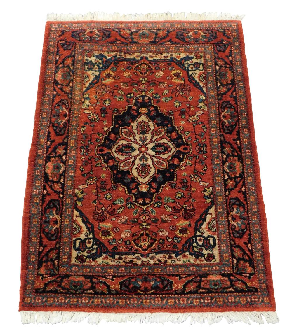 RUG: MODERN SAROUK, WOOL ON COTTON,