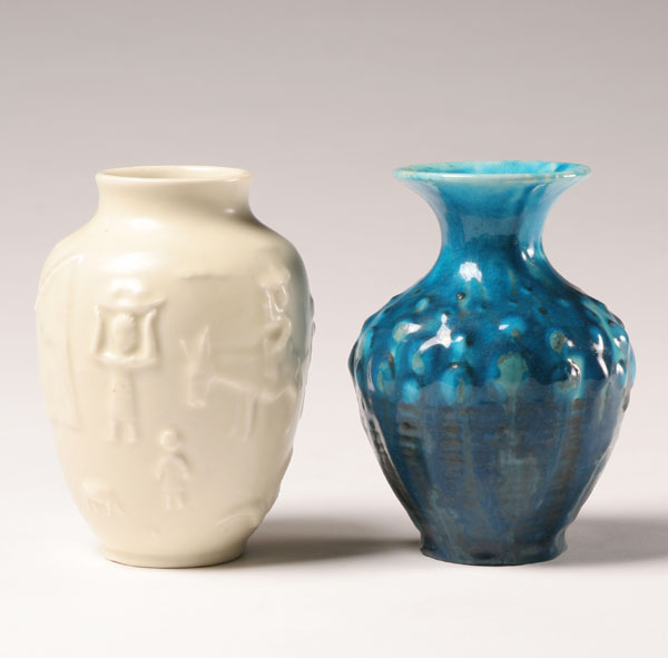 Lot of 2 Rookwood art pottery vases  4fd84