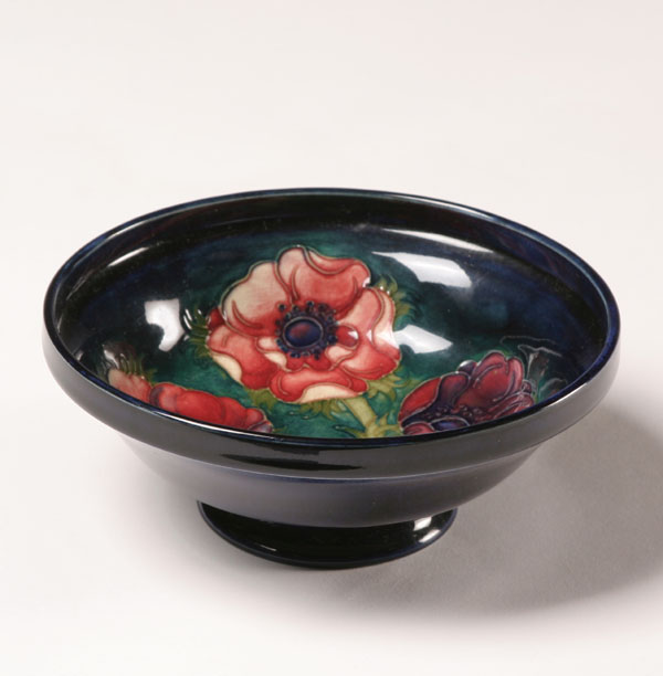 Moorcroft footed bowl; cobalt body