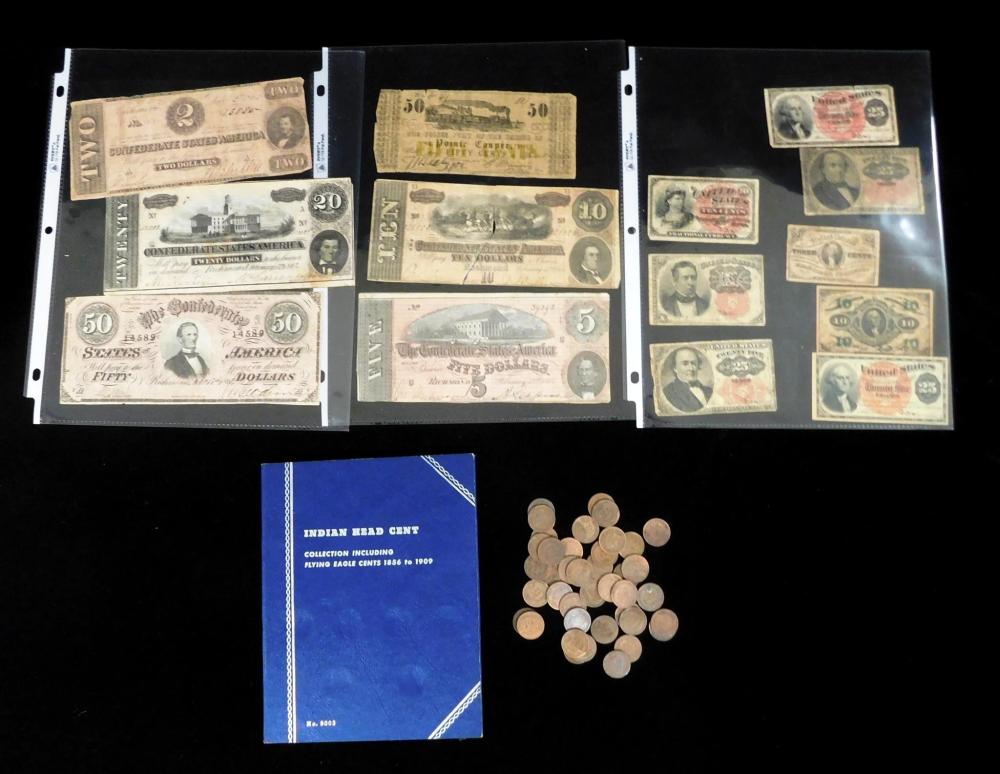 COINS: LOT OF FRACTIONAL CURRENCY,