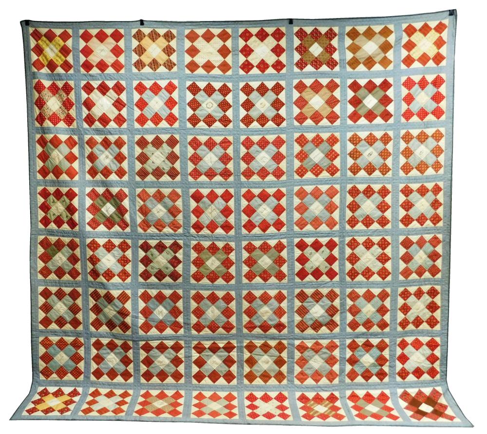 TEXTILE SIGNATURE QUILT WITH PIECED 31e782