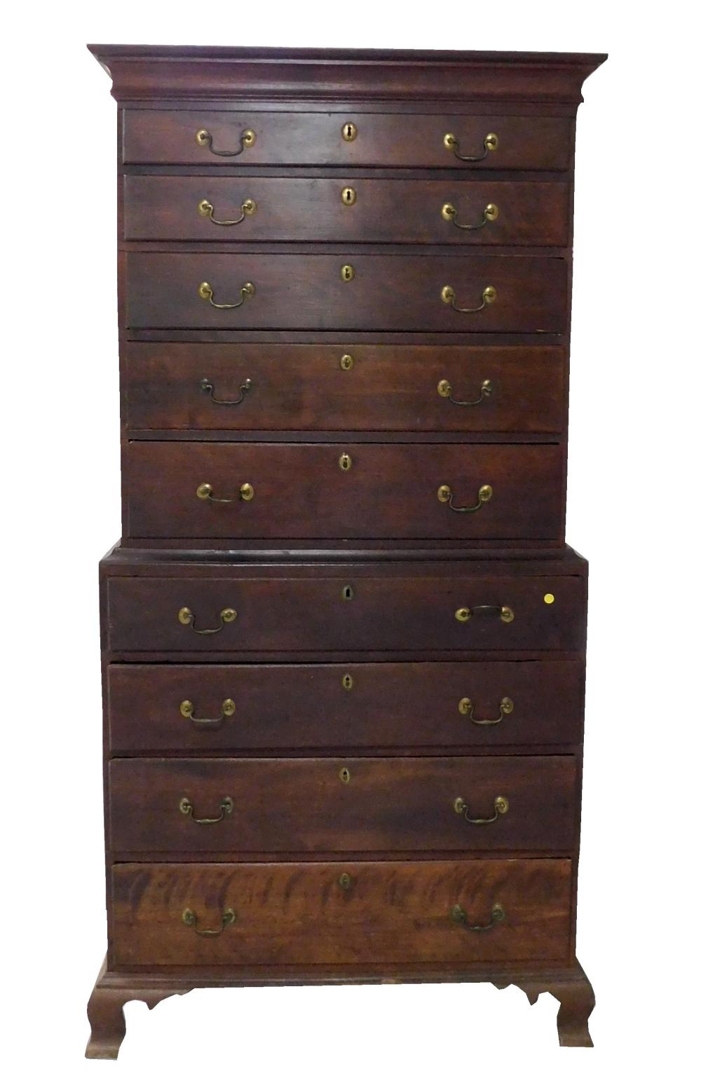 CHIPPENDALE CHEST ON CHEST LATE 31e7bb