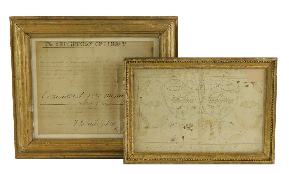 TWO SIGNED PIECES OF EARLY 19TH