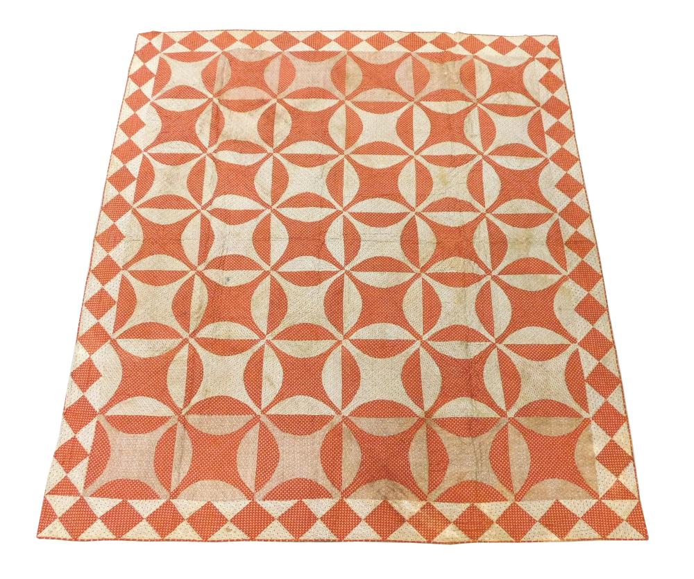 TEXTILE PIECED CALICO QUILT IN 31e824