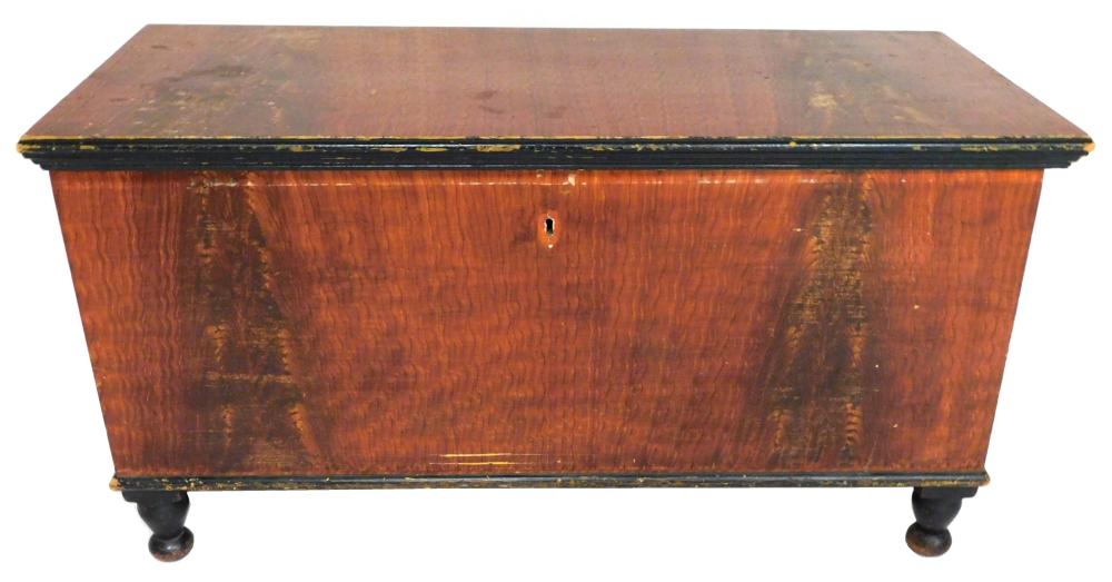 BLANKET CHEST, AMERICAN, PINE WITH