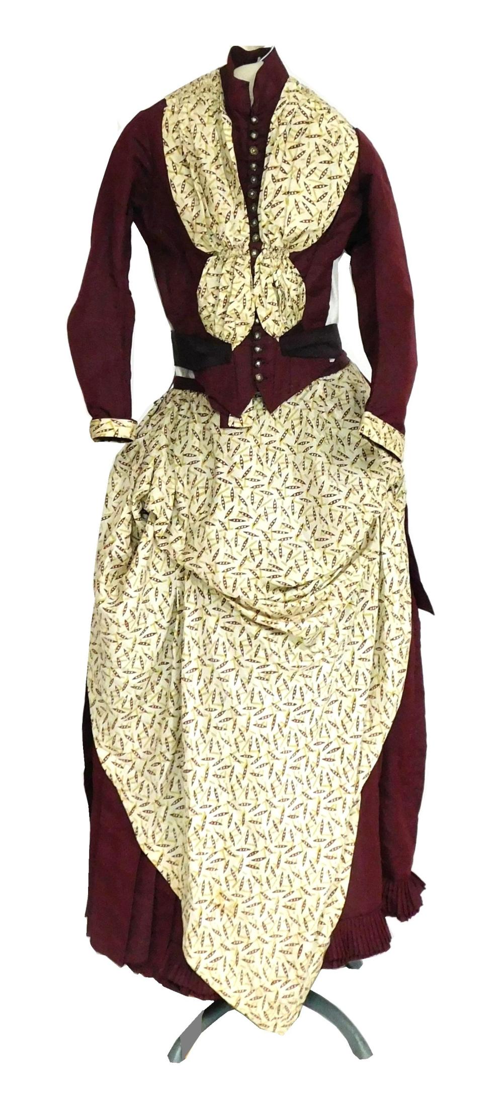 TEXTILE: LADY''S 1880''S TWO PIECE