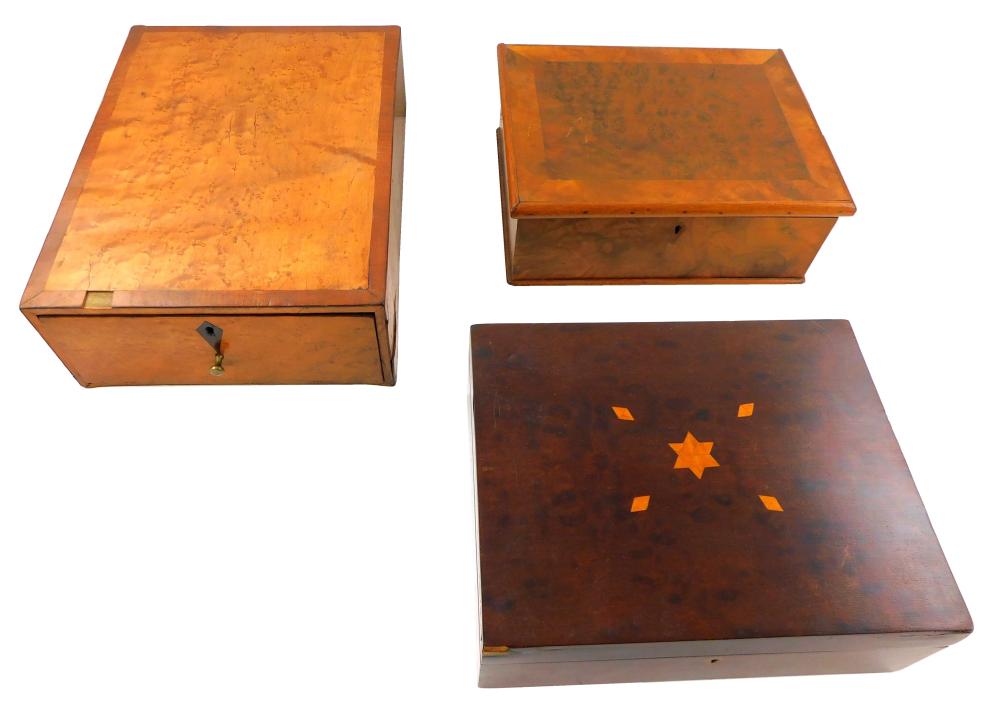 THREE 19TH C. BOXES, INCLUDING: