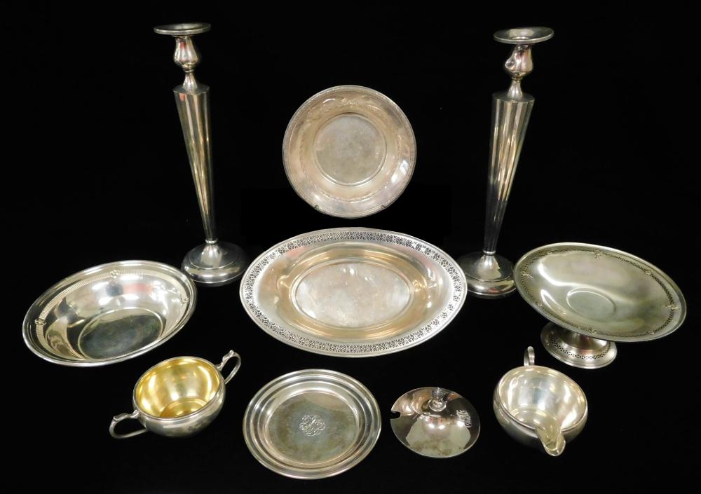 STERLING: TEN PIECES AS FOUND INCLUDING: