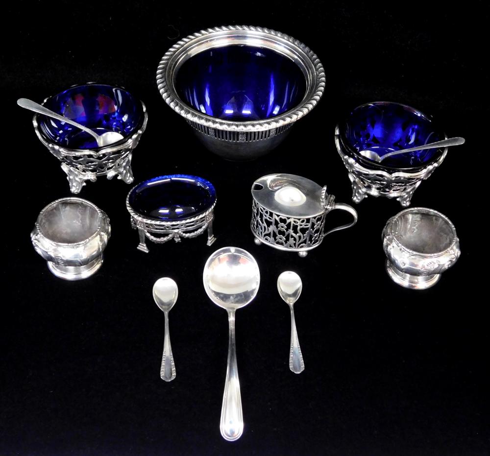 STERLING: SEVEN AMERICAN SALT CELLARS,