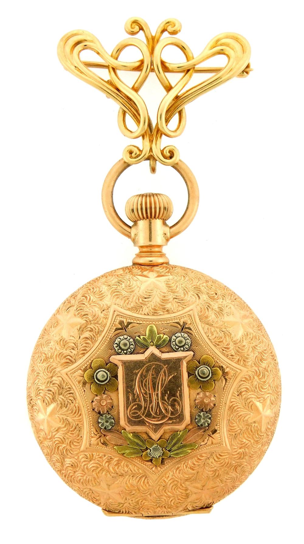 JEWELRY: 14K WALTHAM PENDANT WATCH