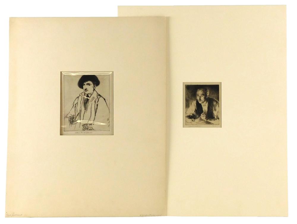 TWO ETCHINGS BY ARTHUR HEINTZELMAN