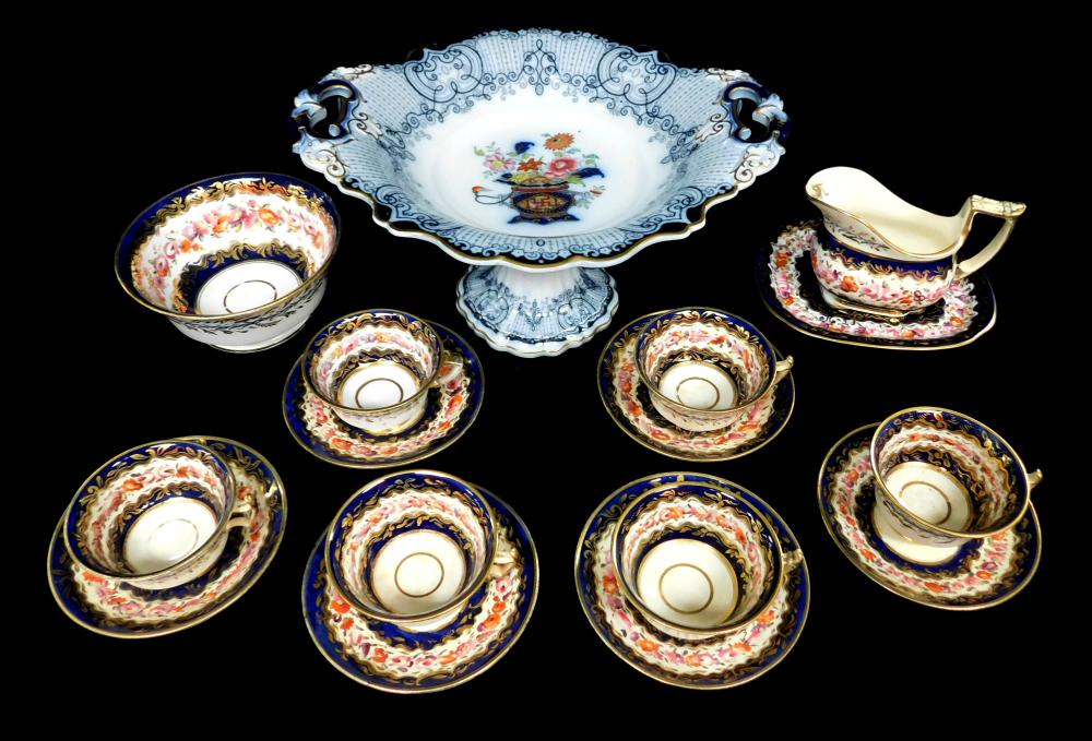 HAND-PAINTED PORCELAIN, 19TH C.,